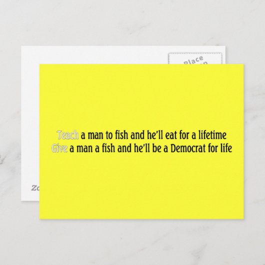 Lehre einem Mann beim Fischen Postkarte (Vorne/Hinten)