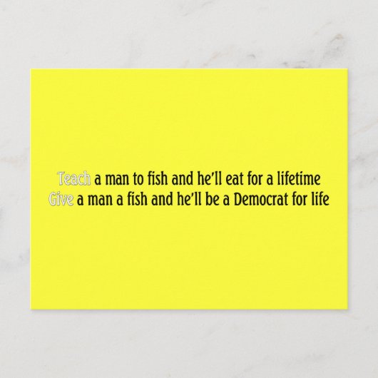 Lehre einem Mann beim Fischen Postkarte (Vorderseite)