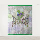 Lehre Frieden auf der ganzen Welt Wandteppich (Vorderseite)