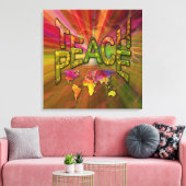 Lehre für den Frieden weltweit Leinwanddruck (Insitu (Wohnzimmer))