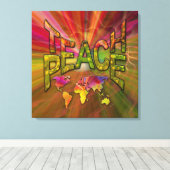 Lehre für den Frieden weltweit Leinwanddruck (Insitu (Holzboden))