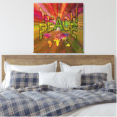 Lehre für den Frieden weltweit Leinwanddruck (Insitu (Schlafzimmer))