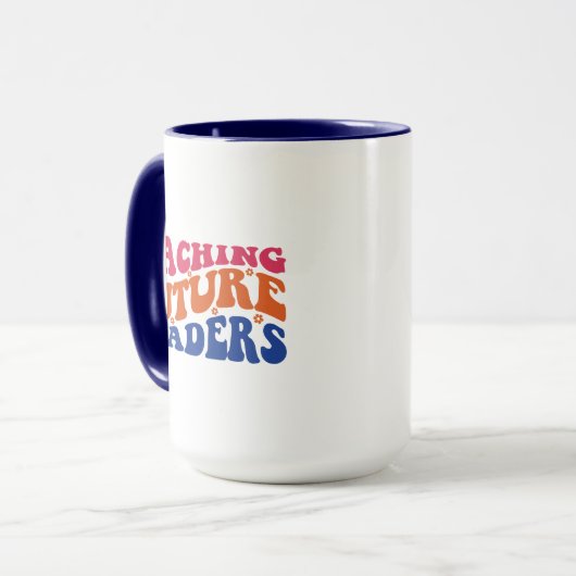 Lehre für zukünftige Führer Wordart Tasse (Vorderseite Links)