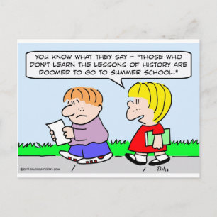 Lehre Geschichte Sommerschule zum Scheitern verurt Postkarte