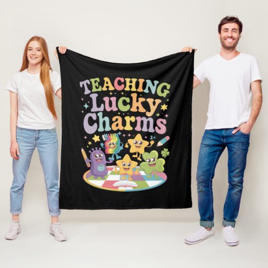 Lehre glückliche Charms Lehrer St Patricks Tag Fleecedecke (Beispiel)