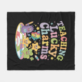 Lehre glückliche Charms Lehrer St Patricks Tag Fleecedecke (Vorderseite (Horizontal))