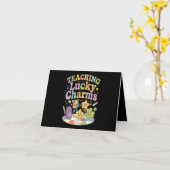 Lehre glückliche Charms Lehrer St Patricks Tag Karte (Gelbe Blume)