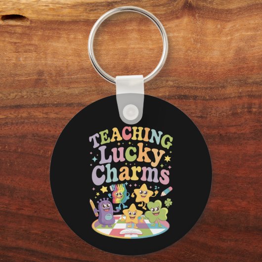 Lehre glückliche Charms Lehrer St Patricks Tag Schlüsselanhänger (Vorderseite)