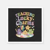 Lehre glückliche Charms Lehrer St Patricks Tag Serviette (Vorderseite)