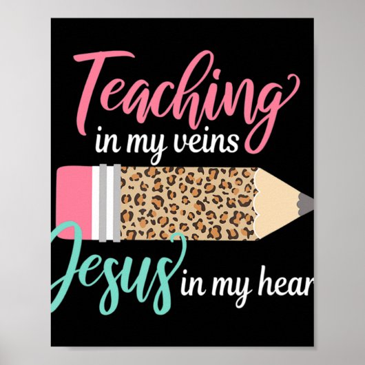 Lehre in meinen Adern Jesus in meinem Herzen Chris Poster (Vorne)