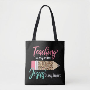 Lehre in meinen Adern Jesus in meinem Herzen Chris Tasche