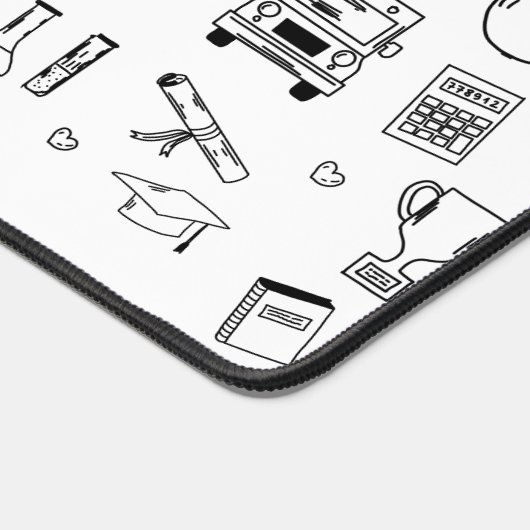 Lehre Inspirierend Liebe: Personalisiert Modernes Schreibtischunterlage (Ecke)