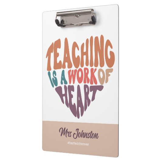 Lehre ist ein Geschenk für den besten Lehrer des H Klemmbrett (Links)