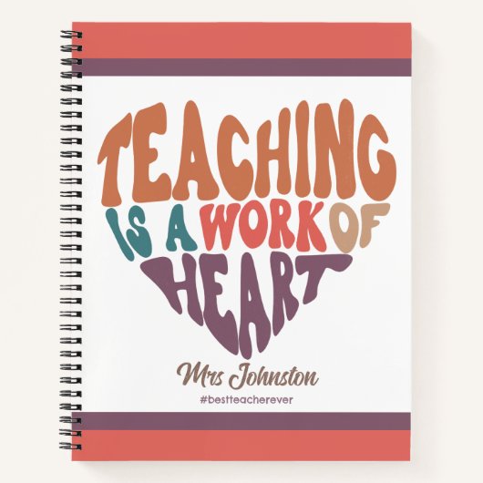 Lehre ist ein Geschenk für den besten Lehrer des H Notizblock (Vorderseite)