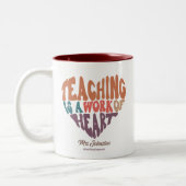 Lehre ist ein Geschenk für den besten Lehrer des H Zweifarbige Tasse (Links)