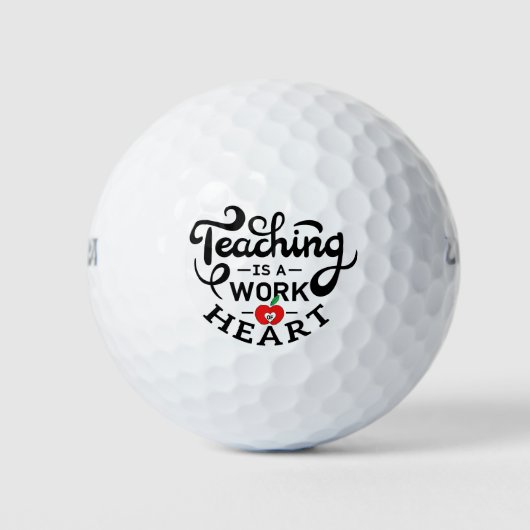Lehre ist ein Werk des Herzens, das LehrerInnen sc Golfball (Vorderseite)