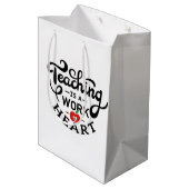 Lehre ist ein Werk des Herzens, das LehrerInnen sc Mittlere Geschenktüte (Rückseite Schrägansicht)