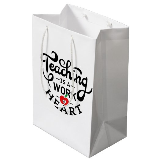 Lehre ist ein Werk des Herzens, das LehrerInnen sc Mittlere Geschenktüte (Rückseite Schrägansicht)