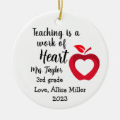 "Lehre ist ein Werk des Herzens" Weihnachtsschmuck (Vorne)