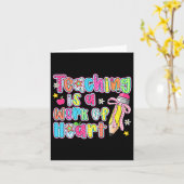 Lehre ist ein Werk des Lehrers des Herzstiftbodens Karte (Gelbe Blume)