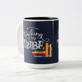 Lehre ist mein Stamm Zweifarbige Tasse (Vorderseite Links)