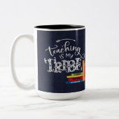 Lehre ist mein Stamm Zweifarbige Tasse (Links)