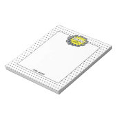 Lehre ist mein superkraftvoller gelber Heldenlehre Notizblock (Rotiert)