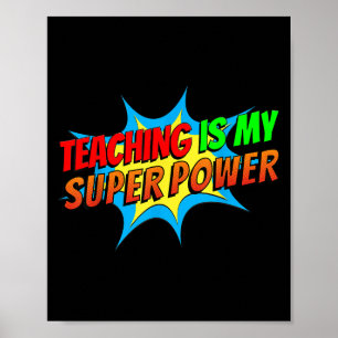 Lehre ist mein superkraftvolles Comic, das sich bi Poster