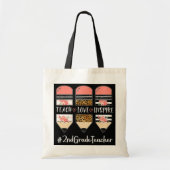 Lehre Liebe Inspirier 2. KlasseLehrer Stift Lehrer Tragetasche (Vorne)