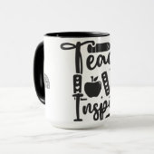 Lehre, Liebe, Inspirier- Tasse (Vorderseite Links)