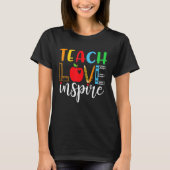 Lehre Liebe Inspiriere Kinderlehre Lehrerin Frauen T-Shirt (Vorderseite)