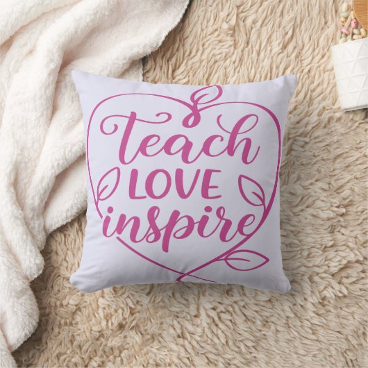 Lehre Liebe Inspiriere Skriptdesign Kissen (Decke)