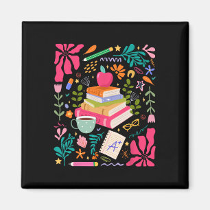Lehre Liebe Inspirieren Blume Lehrer Erster Tag Zu Magnet
