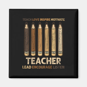 Lehre Liebe Inspirieren Lehrer Black History Month Magnet