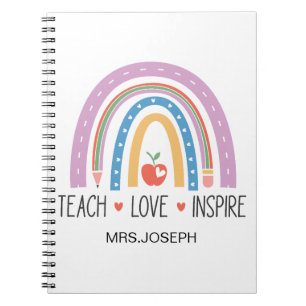 Lehre Liebe Inspirieren Lehrer Notizblock