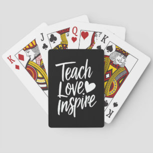 Lehre Liebe Inspirieren Lehrer-Tag-Geschenk Lehrer Spielkarten