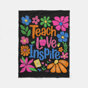 Lehre Liebe Inspirieren Zurück zur Schule Fleecedecke