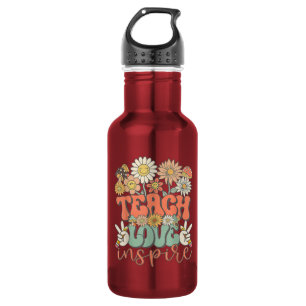 Lehre Liebe inspiriert Retro zurück zur Schule Edelstahlflasche