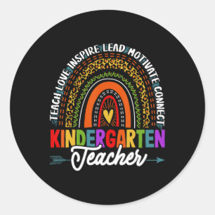Lehre Liebe Inspirierte Kindergarten Lehrer Byck t Runder Aufkleber