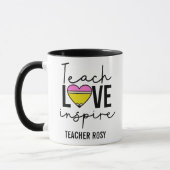 Lehre Liebe Inspirierte Personalisierte Lehrer-Tas Tasse (Links)