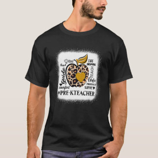 Lehre Liebe Inspirierte Vorschullehrer Leopard zur T-Shirt