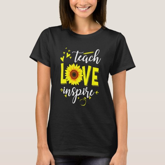 Lehre Liebe und Inspirier Lehrerleben zurück zur S T-Shirt (Vorderseite)
