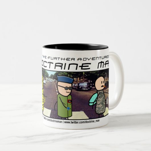 Lehre-Mann!! Abtei-Straßen-Tasse Zweifarbige Tasse (VorderseiteRechts)