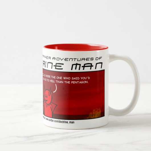 Lehre-Mann "großes Satan" Kaffee-Tasse Zweifarbige Tasse (Rechts)