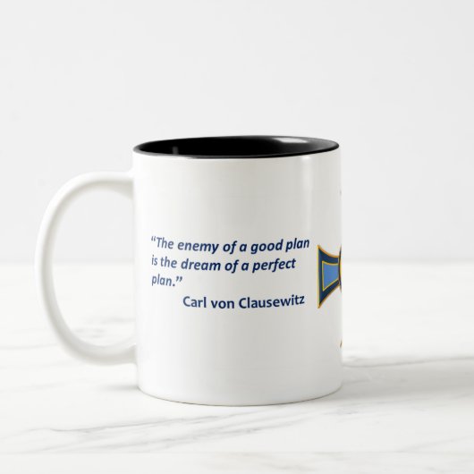 Lehre-Mann-Signal-Tasse Zweifarbige Tasse (Links)