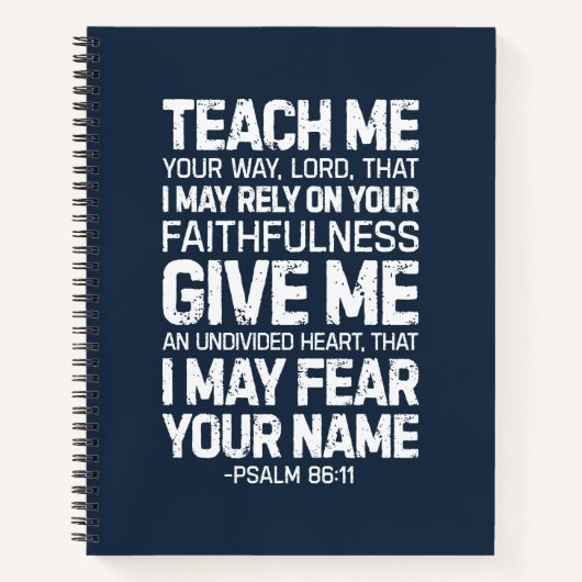 Lehre mir deinen Weg Herr, Psalm 86:11 Notizblock (Vorderseite)