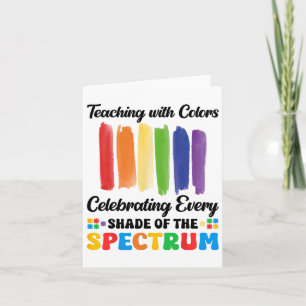 Lehre mit Colors Spectrum Autism Lehrer Wissen Karte