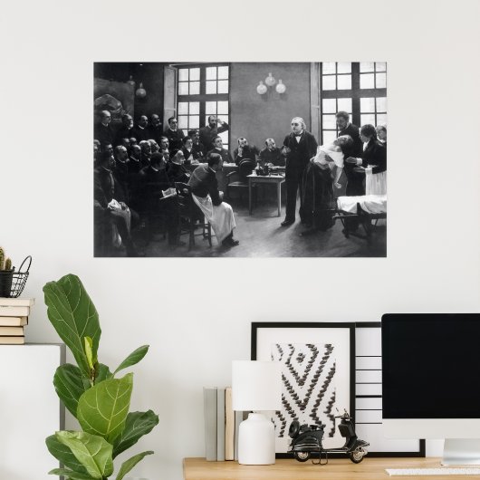 Lehre mit Doktor Charcot im Salpetriere Poster (Heimbüro)