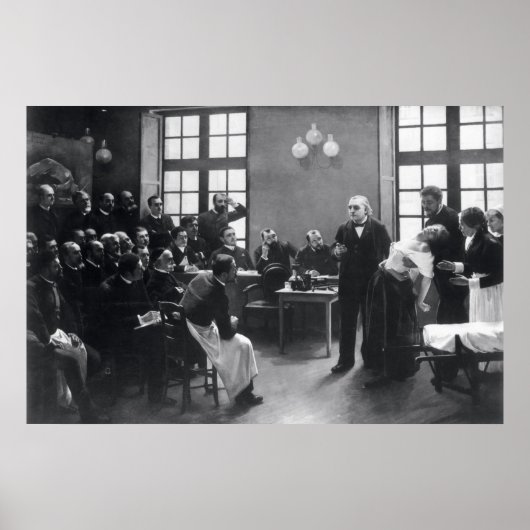 Lehre mit Doktor Charcot im Salpetriere Poster (Vorne)