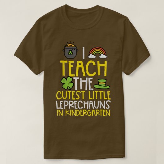 Lehre Niedlich Leprechaun Kindergarten St Patricks T-Shirt (Design vorne)